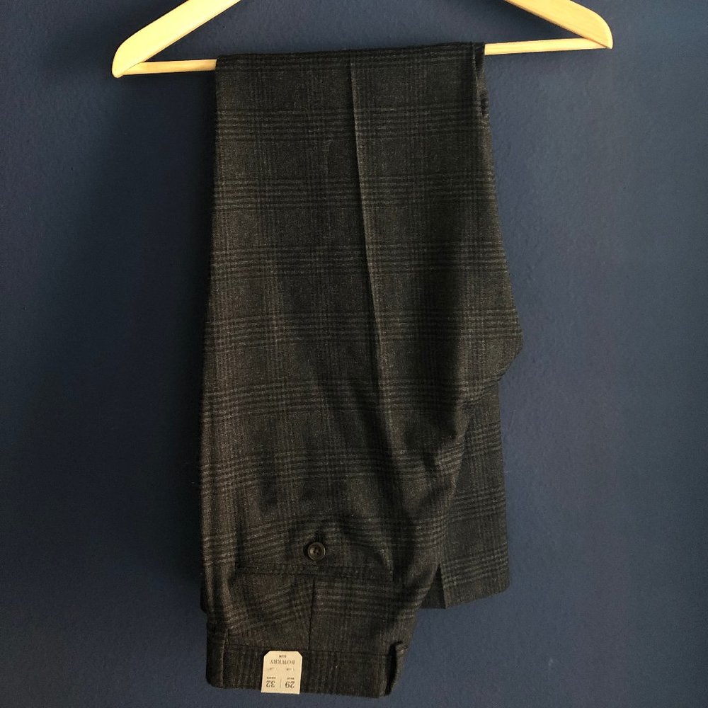 J.Crew Wool Plaid Suiting Pants